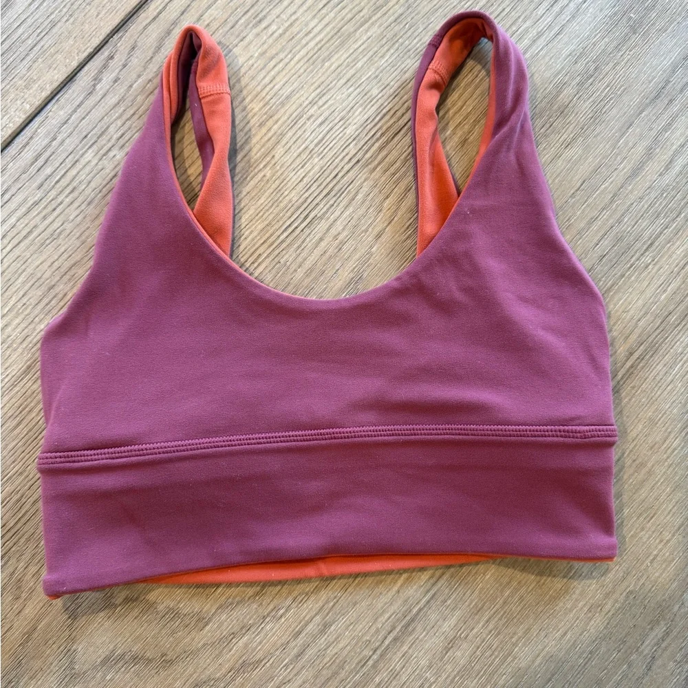 Lululemon Align Bra Reversible Orange Rust Red Size 4 - Picture 2 of 5